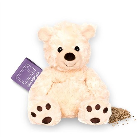 Habibi Plush Coussin chaud en forme d'ours en peluche Compatible micro-ondes