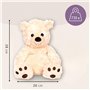 Habibi Plush Coussin chaud en forme d'ours en peluche Compatible micro-ondes