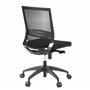 hjh OFFICE 657210 Chaise de Bureau, Chaise Bureau Porto ECO Noir, siège pour Un Usage Professionnel, sans accoudoirs, Dossier Mo