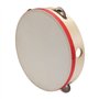 Tambourin à main en bois - Instrument de musique pour enfants - Diamètre : 20 cm - En bois avec 5 grelots - 3833