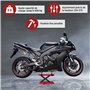 Arebos Cric de Moto 500 kg Pont Élévateur pour Motos Plate-Forme Élévatrice Bloc de Montage | Régable de 95-375 mm | Rouge - Noi
