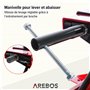 Arebos Cric de Moto 500 kg Pont Élévateur pour Motos Plate-Forme Élévatrice Bloc de Montage | Régable de 95-375 mm | Rouge - Noi