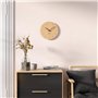Cander Berlin MNU 2730 E Horloge murale en bois 28 cm silencieuse moderne placage chêne vintage sans bruit de tic-tac pour salon