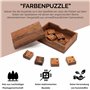 Puzzle de couleur - Domino - Jeu de jeu - Jeu de réflexion - Jeu de patience - Jeu de logique en bois