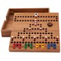 LOGOPLAY Blocage de voyage dans une boîte en bois - 18 cm x 18 cm - Jeu de dés - Jeu de stratégie - Jeu de société - Jeu de soci