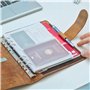 ALMADIH Agenda personnel format A5 en cuir + calendrier 2025 + bloc-notes inclus, marron deluxe – Portefolio Porte documents org