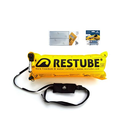 Restube Beach Kit de Survie Flottaison & Sécurité Nautique | Contient Une Bouée de Sauvetage à Gonflage Rapide