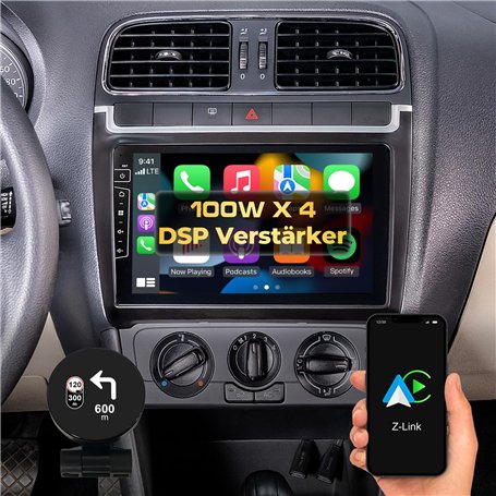 DYNAVIN Android Autoradio GPS pour VW Polo 2009-2014: 9 Pouces OEM Radio avec Wireless CarPlay et Android Auto | Head-up Display