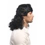WIG ME UP - 60893-P103 Perruque Femmes Hommes Carnaval bouclés Noir mulet Prolo Plouc Chanteur Star