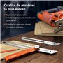 Presch Fausse Équerre incl. règle supplémentaire - 190mm & 270mm - Transfert d'angle précis - Règle avec fonction de trusquin fr