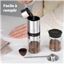 SILBERTHAL Moulin A Café Manuel - Acier INOX - 6 Niveaux Réglables - Broyeur Portable Grains De Café - avec Récipient De Stockag