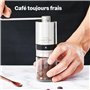 SILBERTHAL Moulin A Café Manuel - Acier INOX - 6 Niveaux Réglables - Broyeur Portable Grains De Café - avec Récipient De Stockag