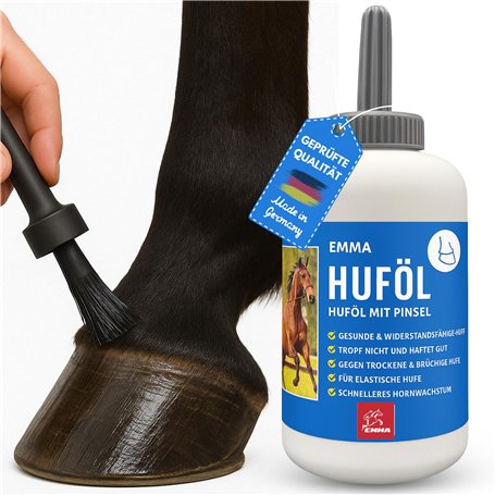 Huile pour sabots chevaux avec pinceau 480ML Baume pour sabots - Graisse I Soin des sabots & de la fourchette I Contre les sabot