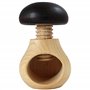 Smart Planet Lot de 2 Casse-Noix en Forme de Champignon - Cracker à Noix Rustique en Bois de hêtre Massif avec Filetage à vis -