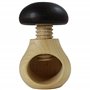 Smart Planet Lot de 2 Casse-Noix en Forme de Champignon - Cracker à Noix Rustique en Bois de hêtre Massif avec Filetage à vis -