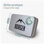 Borgen 2 Paires de Plaquettes de Frein vélo - Convient pour DEORE, XTR, Saint, Hone, Alfine - Semi-Métallique Compatible avec Le