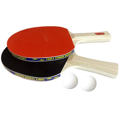 O&W Security Set de Tennis de Table 2 Raquettes de Tennis de Table + 2 balles de Tennis de Table Ping Pong Set de Haute qualité