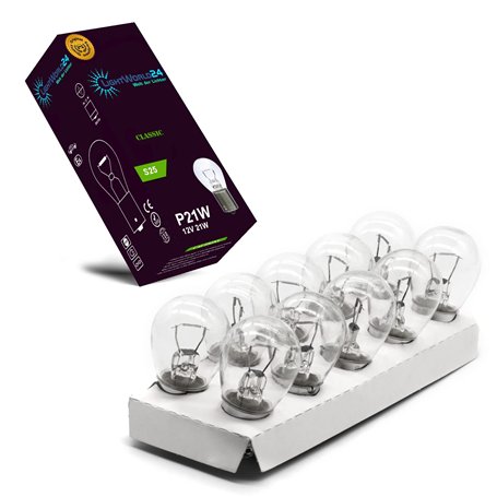 LIGHTWORLD24 10 x P21W 12V 21W boule lampe BA15s feu stop feu antibrouillard arrière feu de recul feux diurnes ampoule voiture a