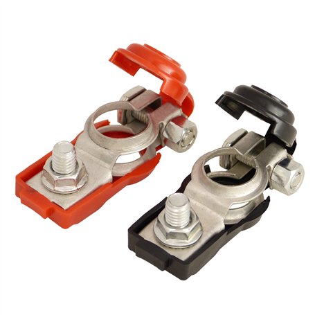 L&P A0066-3-1 Lot de 2 Cosse Batterie 12v 24v Cosse Batterie Voiture Bornes Batterie 12v Connecteur Batterie Borne Batterie Voit