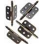 Fuxxer Lot de 4 charnières en métal antique pour maison de campagne vintage 70 x 35 mm Bronze
