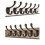 Fuxxer Lot de 6 petits crochets de porte-manteaux antiques en fer au design laiton bronze