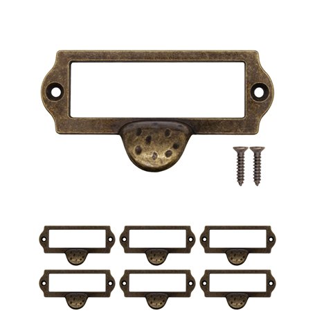 Fuxxer FUXXER - Lot de 6 poignées fenêtre d'étiquettes au design antique