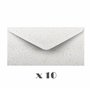 10 enveloppes blanches avec doublure métallique dorée 110 x 220 mm pour cartes de vœux noël carte cadeau chèques invitation