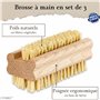 FEINHOLZ® brosse à ongles pour les mains en bois (3 pièces) • Brosse à main sans plastique en bois de hêtre • Fabriqué en Europe