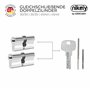 GERCAR Lot de 2 cylindres de serrure profilés 40/40 à fermeture identique - Serrure à cylindre double cylindre - Avec 10 clés -