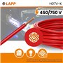 Lapp 4520045 H07V-K 10 mm² Rouge I Câble de câblage I Câble flexible I Fil simple en PVC I Toron 10 mm² I Câblage