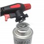 Brûleur à gaz avec 4 cartouches de gaz de 227 g - Lampe à souder avec allumage piézoélectrique - Chalumeau butane 1300 °C - Brûl