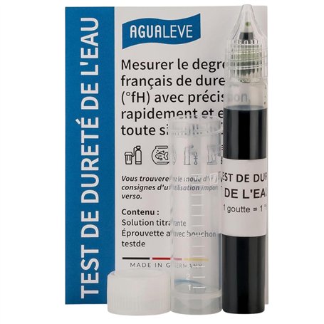 AGUALEVE® Test de dureté de l'eau Degrés de dureté Français *NOUVEAU* | Mesure rapide