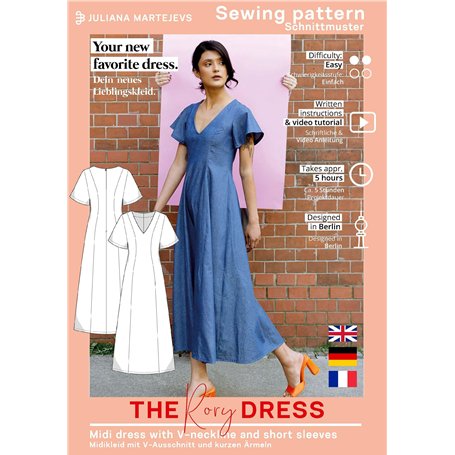 Patron de couture Robe d'été pour femme (taille XS-XXXL) Patron de couture en papier avec instructions de couture