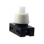 Interrupteur à pression encastrable avec contacts à vis pour lampes et appareils 250 V 2 A Blanc