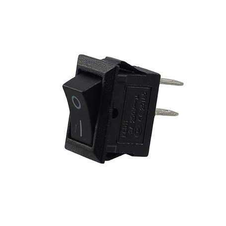 Mini interrupteur à bascule encastrable - 250 V 3 A AC/DC - 6 V 9 V 12 V 24 V 125 V - Noir rectangulaire - 9 x 13 mm - 2 pôles m