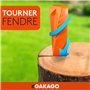 Gakago Coin à fendre pour Le Bois - Coin à fendre Rotatif Puissant avec Un Fort Effet de fendage - Coin à fendre forgé en Acier 