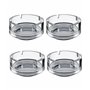 Clearfee Lot de 4 mini cendriers en verre | Cendrier en verre | Passe au lave-vaisselle | Empilables | Transparent