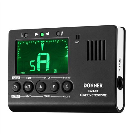 Donner 3 en 1 Accordeur de Guitare Métronome electronique et Générateur de Son avec écran LCD pour Instruments Chromatiques
