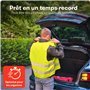 PURAHELP Gilet Jaune Voiture Set de 4 pièces valable dans Toute l'europe Selon en ISO 20471 - Gilet de sécurité reflechissant - 
