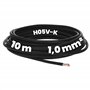 Kalitec Câble de câblage H05V-K 1 mm² noir de 10 m - Flexible - En PVC - Toron 1 mm² - Câblage à fil fin - Câble unique - Câble