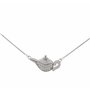 Serebra Jewelry Théière Collier en Argent Sterling 925 avec Pendentif en Forme de jerrican