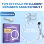Wellrelaxx Smart Hula Hoop, silencieux et rotatif, avec compteur | Hula Hoop avec boule de poids | Cerceau pour perdre du poids