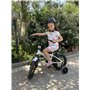 PROMETHEUS BICYCLES Velo Enfant 4 Ans - vélo Fille 14 Pouces a Roulette pour 3 a 5 Ans - Petite Princesse en Blanc