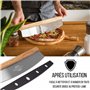 PIZZAMACHETE Roulette à pizza + planche à pizza, set à pizza composé d'un couteau de pesée et d'une planche à pizza - Accessoire