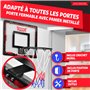 VALENESS® Mini Panier de Basketball Intérieur [pour Porte & Mur] - Petit Panier de Basket avec Fonction Dunk, 4 Ballons, Pompe &