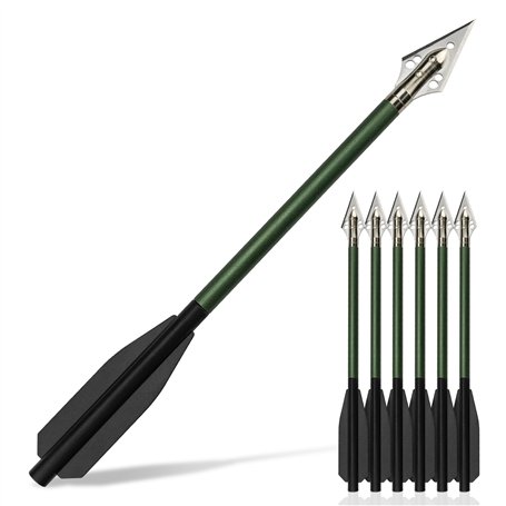 HOME WOODS Crossbow Flèches d'arbalète avec Pointes de Chasse 50 à 80 LBS pour la Chasse Arbalète Pistolet Boulon d'arbalète Cib