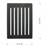 Spartherm Grille de cheminée 15 x 22 cm en fonte massive, moderne, noire