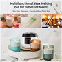 Amoyeric Fabrication de Bougies - Pot de Cire - Affichage LED de la température - pour Adultes débutants - Cire de soja - Prise 