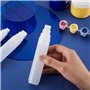 Wisyurt Lot de 4 Stylos à Peinture 15 Mm Vide Acrylique Marqueur Permanent Clair Blanc Marqueur Stylo Pointe Fine Vide Marqueurs
