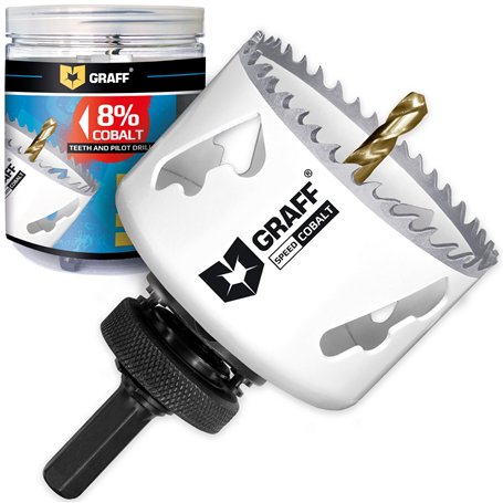 Scie Cloche Bimétallique 68 mm 8% Cobalt – Scie Cloche Bi-métal pour Acier Inoxydable Métal Bois Plaque de Plâtre avec Support à